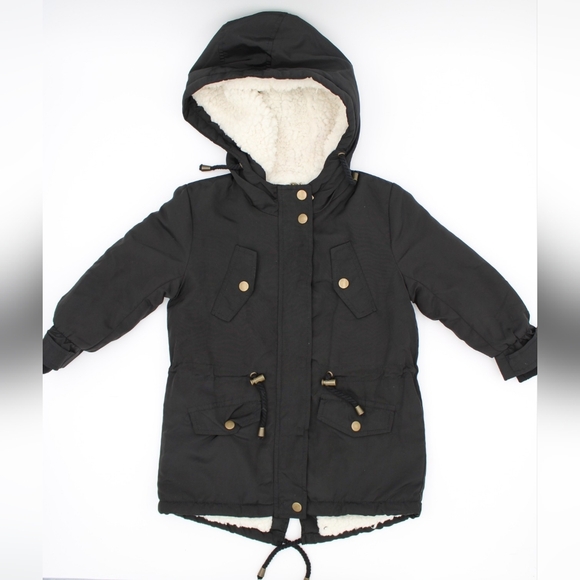 Copper Key Other - Copper Key Toddler Black Sherpa-Lined Jacket/Anorak, Gently Worn 2T-3T